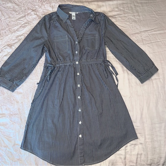 VTG Like New H&M Button-up Shirt Dress - Picture 1 of 9